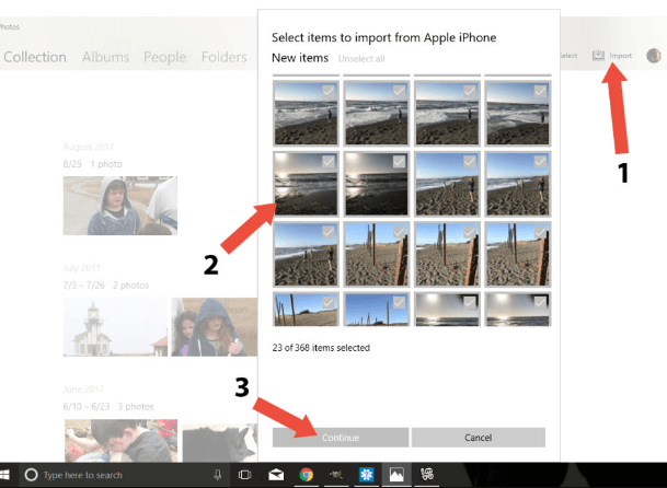 Accedi alle foto del dispositivo iPhone sul PC utilizzando l'applicazione Windows Photo