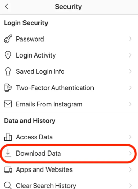 Backup dei dati di Instagram utilizzando dispositivi iOS o Android