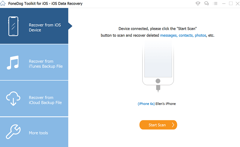 Miglior software gratuito di recupero dati per iPhone per Mac: FoneDog iOS Data Recovery