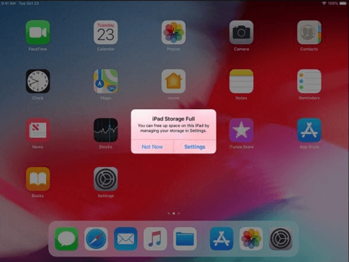 Problemi di archiviazione dell'iPad