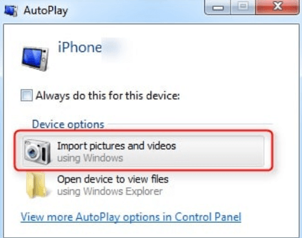 Estrai foto da iPhone tramite Windows AutoPlay