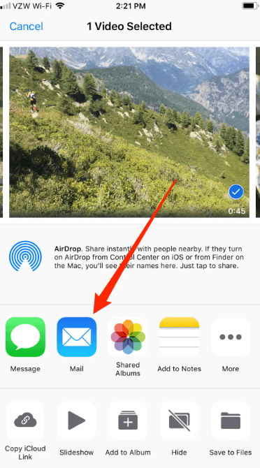 Estrai foto da iPhone tramite e-mail