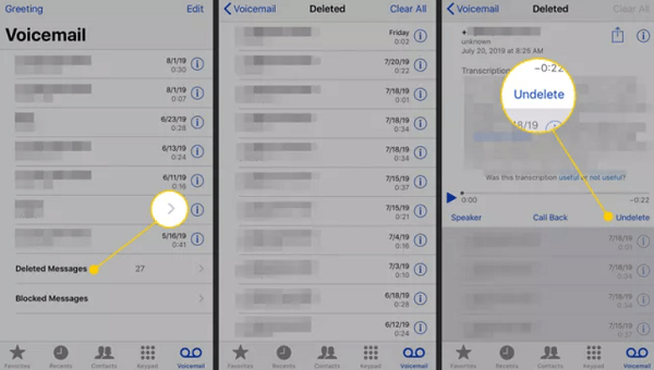 Recupera i messaggi vocali eliminati definitivamente dall'iPhone utilizzando l'app per iPhone