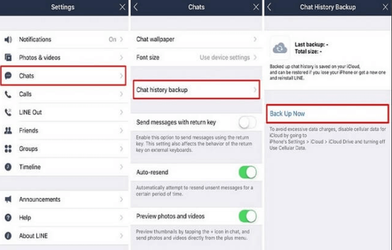 Come estrarre i messaggi di linea da iCloud Backup