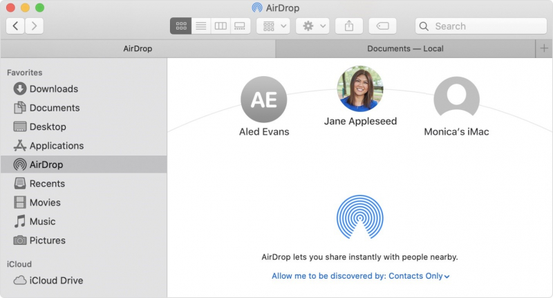 Trasferisci la GIF dell'iPhone sul Mac usando AirDrop
