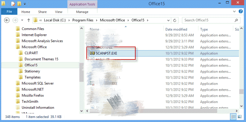 Apri lo strumento di riparazione di Microsoft Outlook