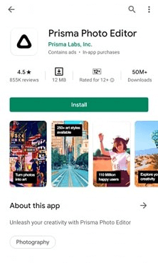 Photo Editor di Prisma