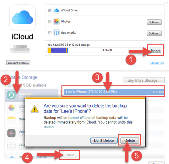Come eliminare i backup di iTunes utilizzando PC Windows