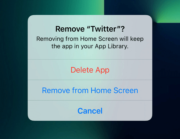 Rimuovi Twitter su iPhone