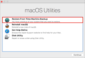 Ripristina il Mac dal backup di Time Machine