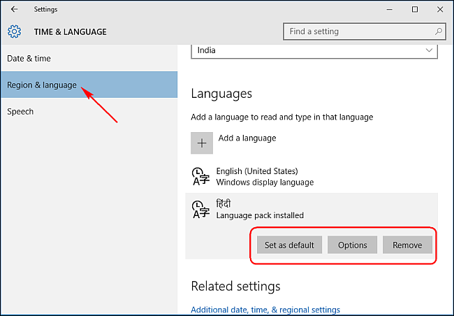 Per cambiare la lingua di visualizzazione in Windows 10 tramite Impostazioni