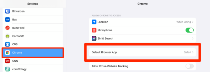 Come modificare il browser predefinito su iOS 14