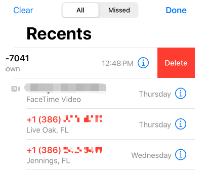 Come eliminare le chiamate singole su iPhone