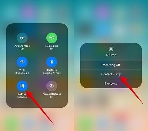 Sincronizza i contatti da iPhone a Mac utilizzando AirDrop