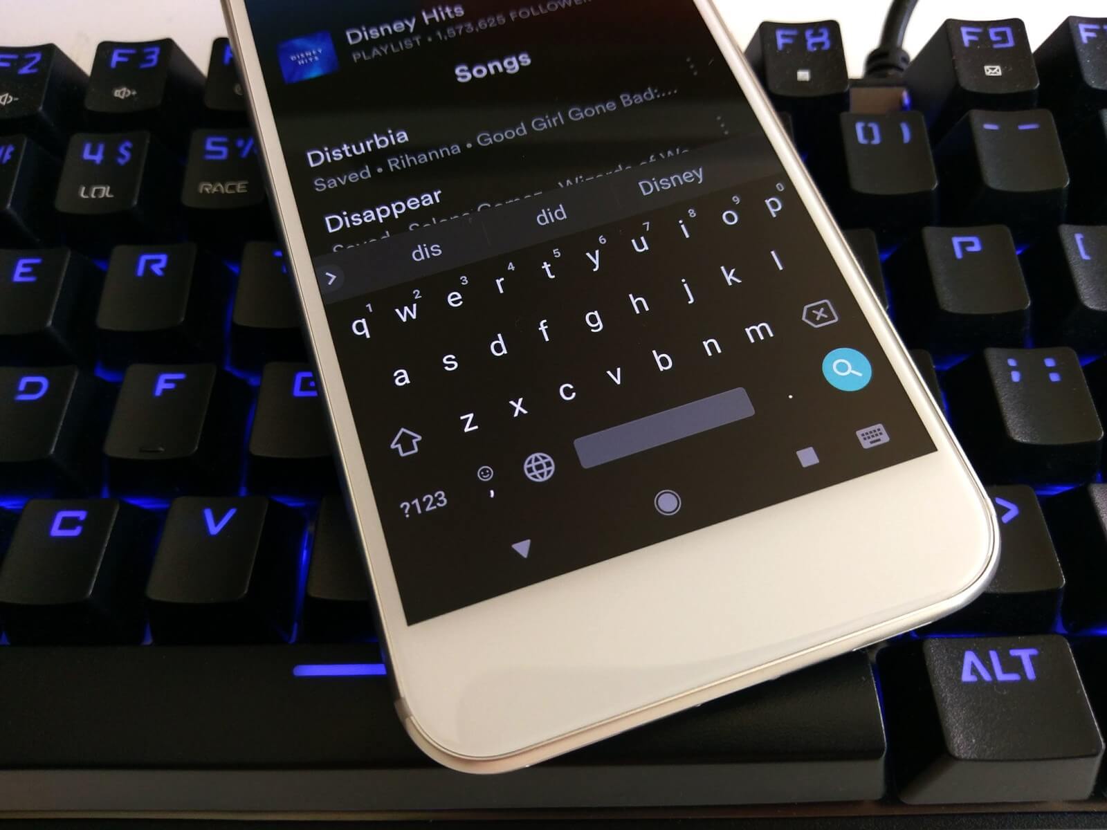 Impostazioni tastiera Android Tastiera superiore