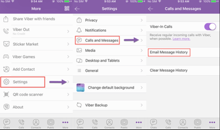 Trasferisci la cronologia di Viber dall'iPhone al computer utilizzando Viber