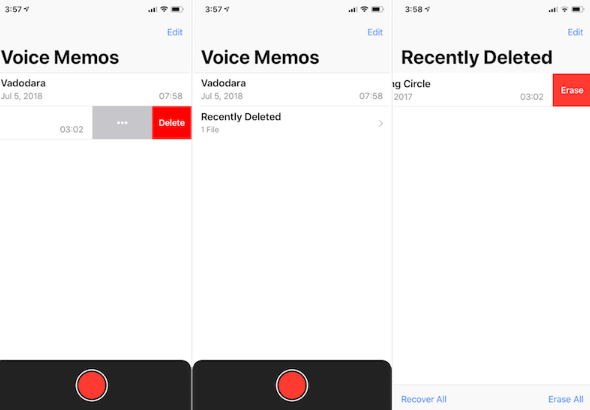 Come eliminare accidentalmente memo vocali dal tuo iPhone utilizzando la cartella eliminata di recente