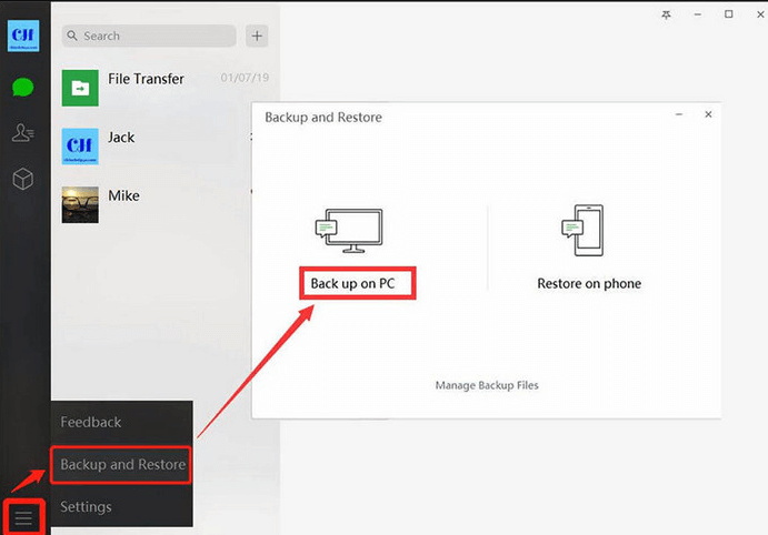 Trasferisci i messaggi WeChat dall'iPhone al computer tramite WeChat Backup & Restore