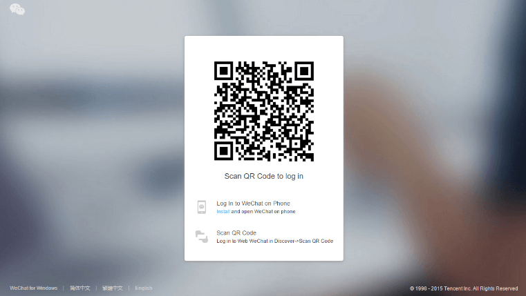 Attraverso l'uso del Web WeChat