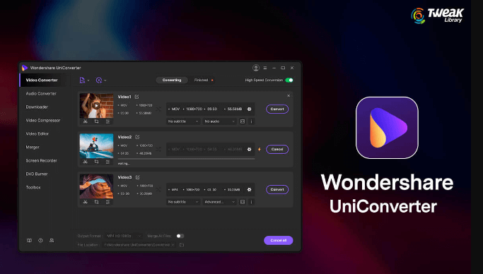 Converti WLMP in MOV usando Wondershare
