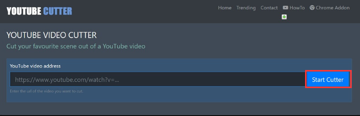 Taglia l'audio da YouTube utilizzando YouTube Cutter