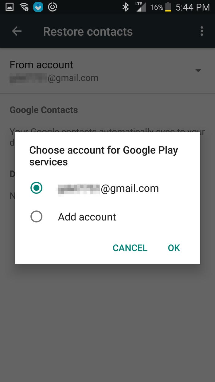 Salva i tuoi contatti su Google