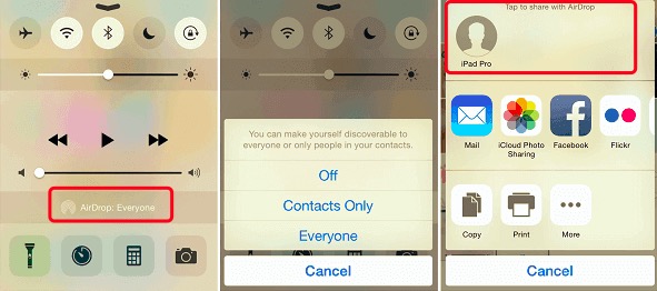 Usa Airdrop per trasferire foto da iPhone a iPad