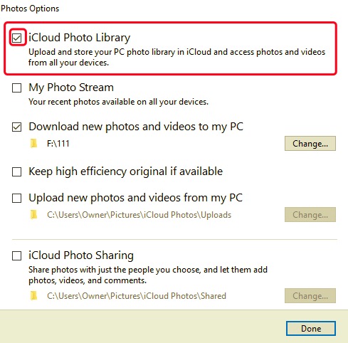 Utilizzo di iCloud per importare foto dall'iPhone al disco rigido esterno