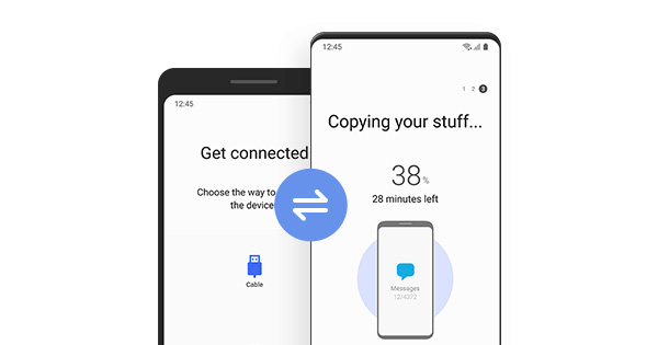 Trasferisci dati tramite l'app Samsung Smart Switch