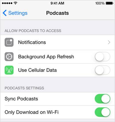 Trasferisci podcast da iPhone a PC sincronizzando in iPhone