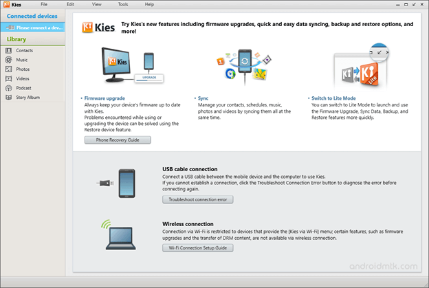 Trasferisci messaggi Android da Samsung Kies