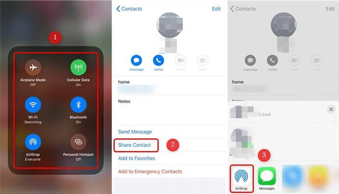 Trasferisci contatti da iPhone a iPhone senza iCloud utilizzando AirDrop