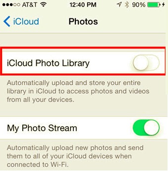 Trasferisci foto da iPhone a disco rigido utilizzando la libreria di foto di iCloud