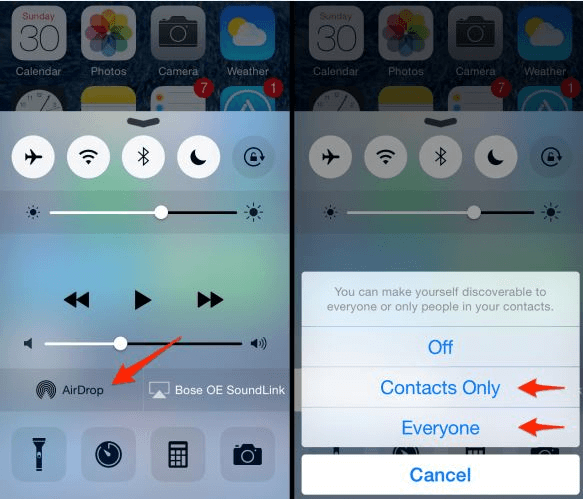 Utilizzo di AirDrop per inviare video di grandi dimensioni da iPhone