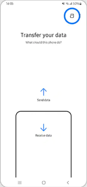 Trasferimento Wi-Fi Samsung: Smart Switch utilizzando l'unità USB o la scheda SD