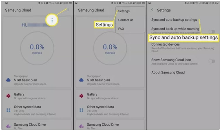 Trasferisci Samsung Notes sul nuovo telefono utilizzando Samsung Cloud