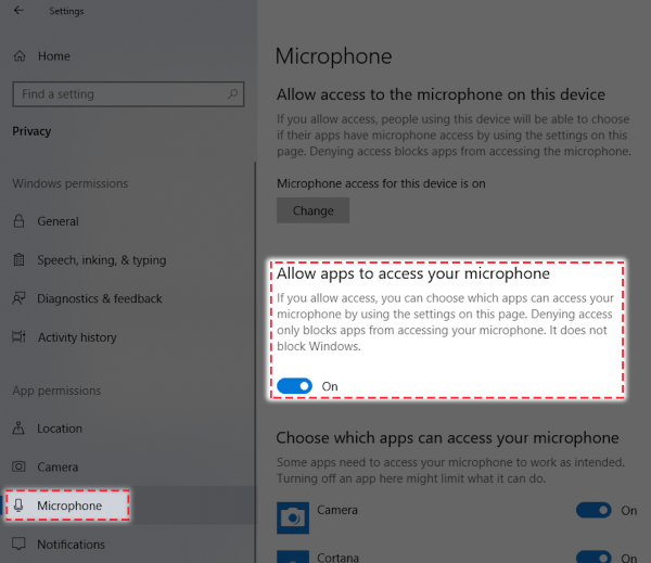 Attiva il microfono per risolvere il problema della mancata registrazione dell'audio in PowerPoint