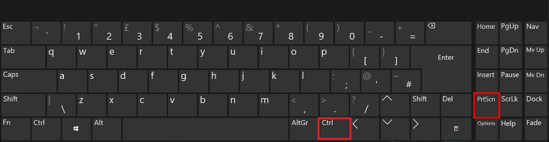 Utilizza Ctrl+Stamp per eseguire lo screenshot