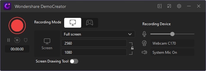 Wondershare DemoCreator per la registrazione di audio interno