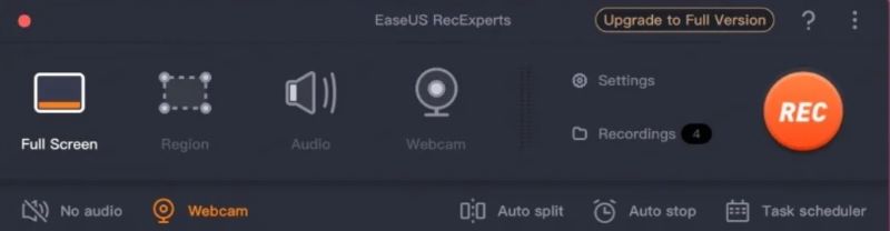 EaseUS RecExperts - Registrazione segreta