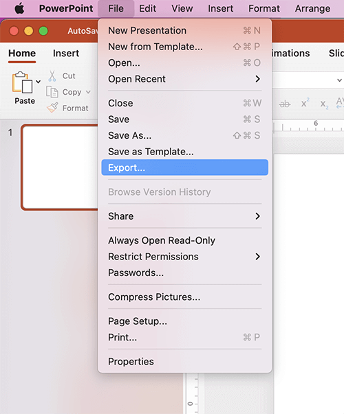 Salva la registrazione PPT come video su Mac