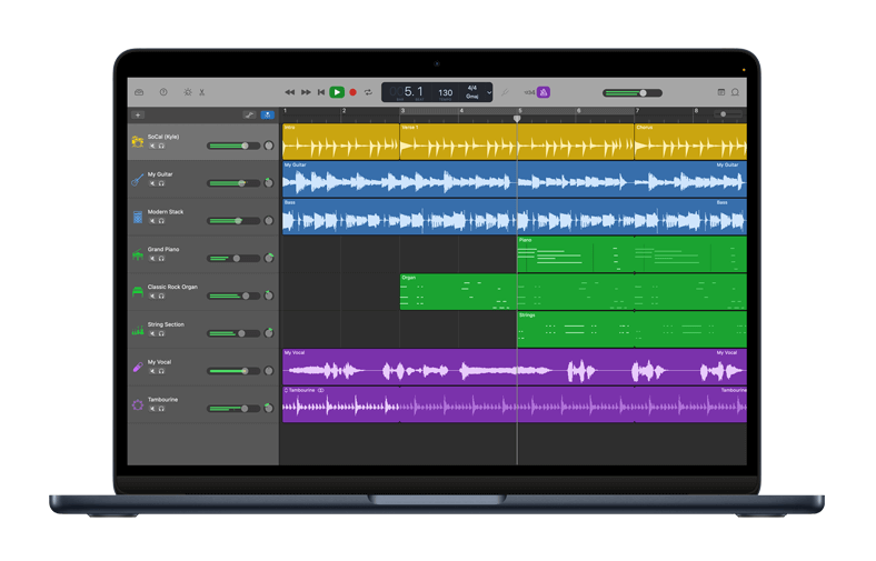 GarageBand per la registrazione audio