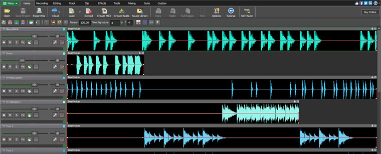 Registrazione vocale NCH MixPad