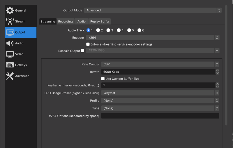 Separa le tracce audio utilizzando OBS