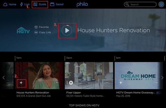 Registra su Philo utilizzando la funzione Cloud DVR