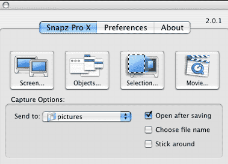 Snapz Pro X per acquisire video su Mac
