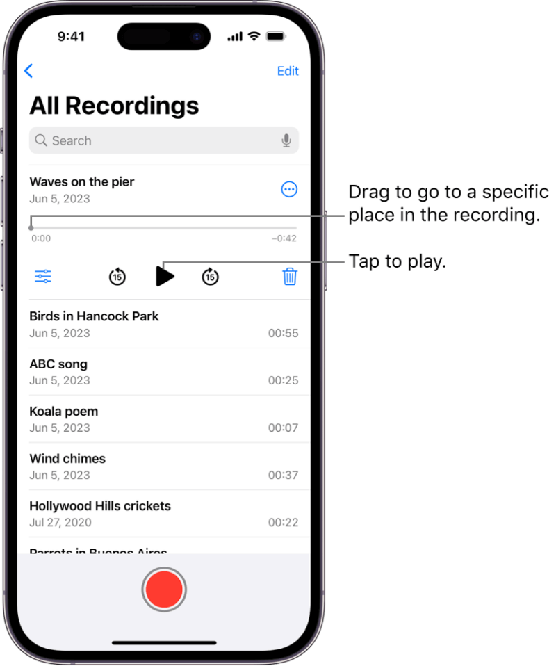 Registra audio su iPhone con Apple Voice Memo