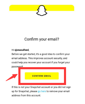 Verifica l'indirizzo email per sbloccare l'account Snapchat