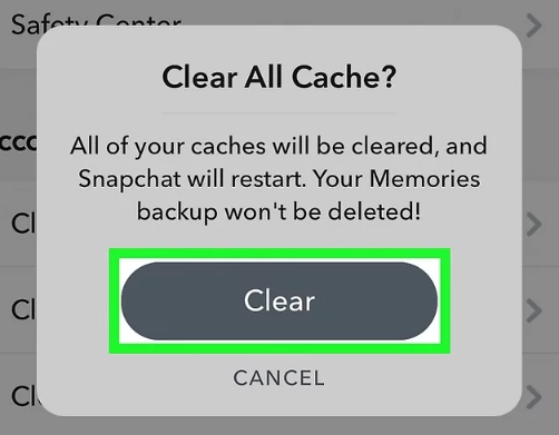 Come eliminare la cache di Snapchat