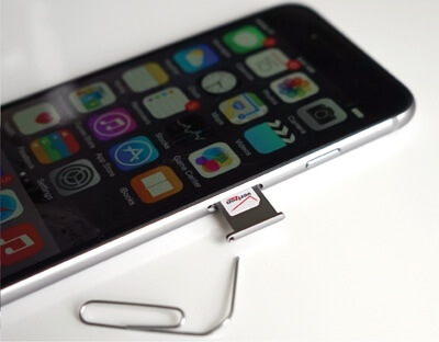 cambia iPhone sim card per risolvere problema iPhone non riceve o non fa chiamate